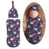 Muishi Axolotls Swimming Newborn Swaddle Blankets Hat Sets Soft Baby Receiving Blanket Swaddle Sack for Baby Shower Infant Boy Girl Gift view 1