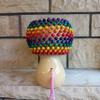 9 inches rainbow beaded Gourd shekere, Rhythym Music instrument, African druming gourd shaker, Musician Gifts, Valentines gifts view 4