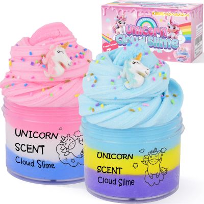2 Pack Unicorn Cloud Slime Kit, Kids Slime, Toys for Ages 6-8 8-13 Girls and Boys, Party Favors Girl Birthday Gifts for 4 5 7 9 10 11 12 Year Old Cute Stuff Stocking Stuffers