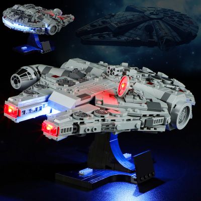 BOOZUU Upgrade Light Kit for 75375 Millennium Falcon - Lighting Compatible with Millennium Falcon 75375 Building Set for Adults (Lights Only, No Model Set)