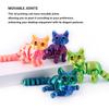 QINGMIAO 3D Printed Cat, Articulated Black Cat Toys for Adult, 3D Print Animals Fidget Toys Decor for Stress Relief, 3D Printing Cute Cat Action Figure (Red Gold) view 2