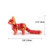 QINGMIAO 3D Printed Cat, Articulated Black Cat Toys for Adult, 3D Print Animals Fidget Toys Decor for Stress Relief, 3D Printing Cute Cat Action Figure (Red Gold) view 4