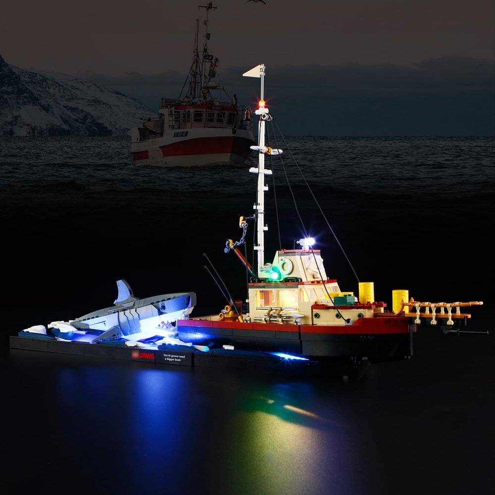 BOOZUU Light Kit for 21350 Ideas Jaws - Lighting Compatible with Jaws 21350 Building Set for Adults (Lights Only, No Model Set)