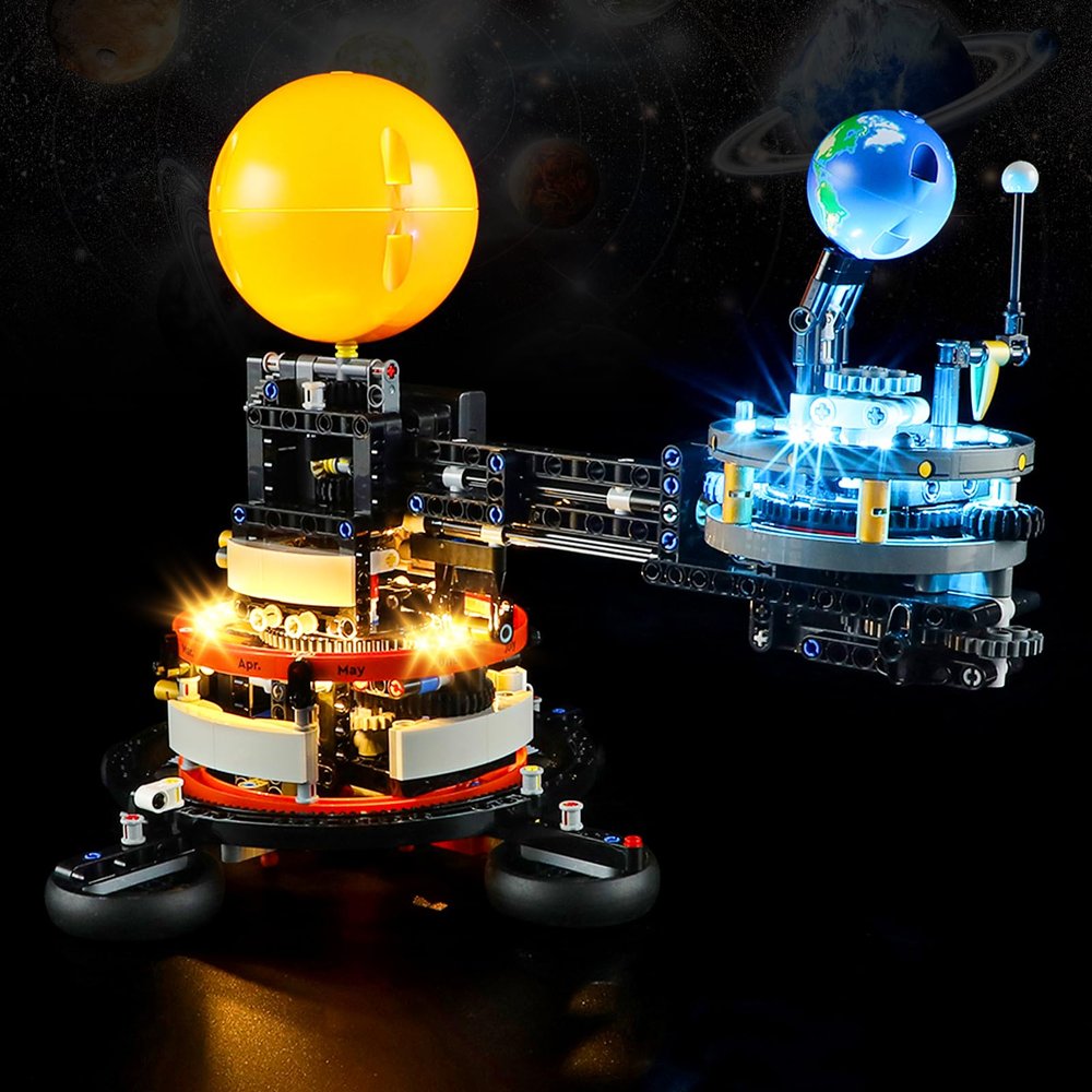 BOOZUU Light Kit for 42179 Planet Earth and Moon in Orbit - Lighting Compatible with Planet Earth and Moon in Orbit 42179 Building Set for Adults (Lights Only, No Model)