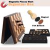 15 Magnetic Wooden Chess Set with Removable Chess Piece Case, KEEPRAE Folding Travel Chess Board Game for Adults & Kids, Tournament & Beginner view 3