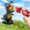 JUKUDAHU Dinosaur Shooting Boy Toys for Kids Age 3 4 5 6 7 8 - Moveable Shooting Game with Scoreboard, Light & Sound, 12 Foam Balls, Boy Toddler Toys 5-7 6-8 8-10, Competition Game Gifts (Dark Green) view 1