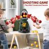 JUKUDAHU Dinosaur Shooting Boy Toys for Kids Age 3 4 5 6 7 8 - Moveable Shooting Game with Scoreboard, Light & Sound, 12 Foam Balls, Boy Toddler Toys 5-7 6-8 8-10, Competition Game Gifts (Dark Green) view 2