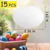 15 Pcs White Wooden Eggs Easter Egg, Life Size Plain Decorating Eggs for Kids Easter DIY Paint Your Own Egg, Easter Crafts, Eggs Hunt, Basket Stuffers and School Activities Supplies view 2