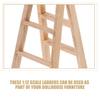 3pcs Herringbone Ladder Model Ladders Doll House Furniture Folding Doll Furniture Mini House Mini Dollhouse Miniature Miniature Beige Wood view 3