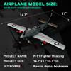 ArtorBricks P-51 Mustang Fighter Airplane Military Building Set with Display Stand - 258 Piece Model Kit for Adults, Collectors & Hobbyists view 2