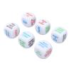 6 Piece Large Drinking Dice Set Drinking Game Dice Bar Turnt Drunk Frenzy Party Rolling Decider White view 1