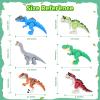 FXiaoy 3D Printed 7.16-inch Exquisite Tyrannosaurus Rex Toy Model, Fully Articulated 3D Printed Toy, 3D Printed Animals Toys. (Carnotaurus - Green) view 4