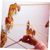 BCOATH Kit 10pcs Wooden Puppet Handles Chinese Shadow Puppetry Accessories for Play Art view 4