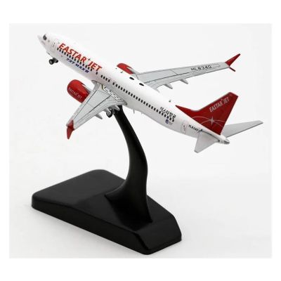 Scale Aircraft 1:400 for Eastar Jet Boeing B737 MAX 8 Airplane Model Diecast Alloy Plane Model Passenger Aircraft Model Suitable for Display