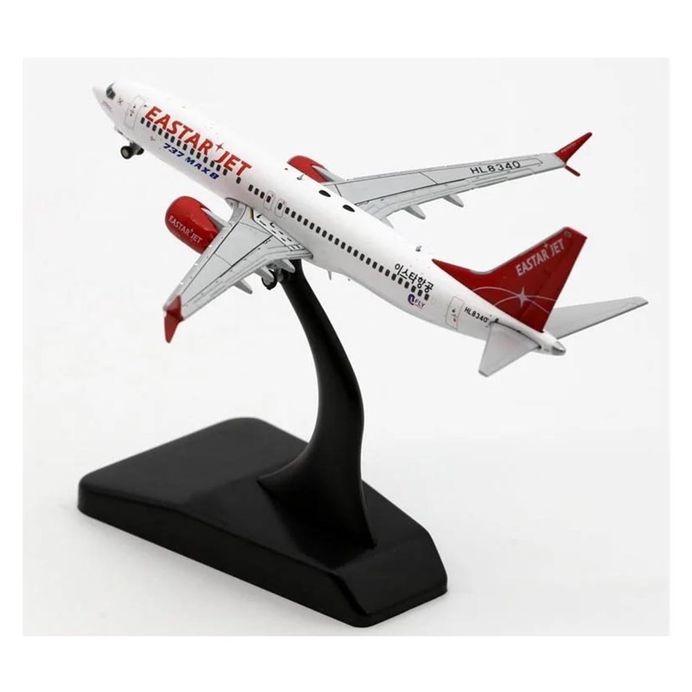 Scale Aircraft 1:400 for Eastar Jet Boeing B737 MAX 8 Airplane Model Diecast Alloy Plane Model Passenger Aircraft Model Suitable for Display