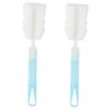 2 Pcs Blue Sponge Bottle Cleaning Brush Set Ideal for Washing Glass Milk Feeding Bottles and Cups Scrubber for Thorough Cleaning view 1