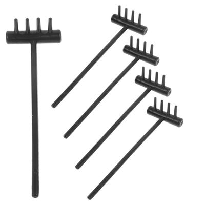 Alasum 5Pcs Mini Sand Rake Plastic Garden Tools for Sandbox and Zen Sand Table Accessories Small Rakes for Sand Art and Craft Smooth Ergonomic Design for Indoor Outdoor Use