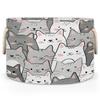 Large Round Storage Basket with Handle Animal Cartoon Cute Cat Kids Toy Storage Bin Foldable Laundry Hamper Cube Clothes Blanket Organizer Box for Living Room Bedroom Laundry Room Storage Decor view 2