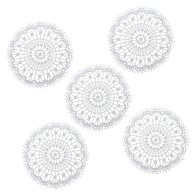 1/12 Dollhouse Miniature 5Pieces Lace Tablecloth Decoration Accessory White