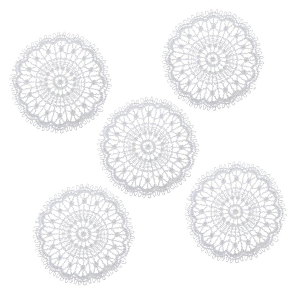 1/12 Dollhouse Miniature 5Pieces Lace Tablecloth Decoration Accessory White