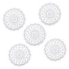 1/12 Dollhouse Miniature 5Pieces Lace Tablecloth Decoration Accessory White view 1