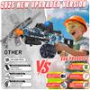 Electric Gel Ball Blaster, High Speed Automatic Splatter Ball Blaster with 60000+ and Goggles, JIFTOK Rechargeable Splatter Ball Toys for Outdoor Activities Shooting Game Party Favors-Blue G36 view 3