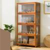 Curio Display Cabinet, Storage Shelves with Acrylic Glass Door,for Living Room, Bedroom, Office.(4th Floor,70cm) view 1