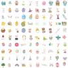 100 Cute Easter Stickers - Bunny, Eggs and Spring Theme Decorations, Suitable for Children's Handmade DIY, Diaries, Party Gifts and Gifts view 2