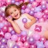 GOGOSO Ball Pits Balls Toddlers 50 100 200 500 Plastics Shape Ball Non-Phthalate Non-BPA Non-Toxic 2.2-Inch Crush Proof Play Balls,Pearl Pink+Pearl Light Pink+ Purple;Star+Heart Balls, 50 Balls view 4