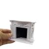 1: 12 Miniature Dollhouse Fireplace, Victorian Style, White Decorative Mantel Decoration Ornament view 1
