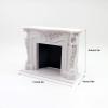 1: 12 Miniature Dollhouse Fireplace, Victorian Style, White Decorative Mantel Decoration Ornament view 4