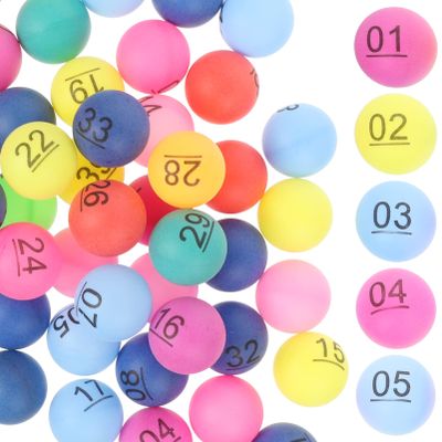 FOYTOKI Game Balls 1-50 Bingo Numbers Balls Reusable Plastic Seamless for Home Party