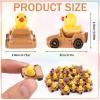 30pcs Tiny Duck Figurines, Brown & Yellow Resin Little Ducks in a Car Cute Small Duck Figures Floater Ducks Mini Car Ducks Decoration for Home Office Garden view 2