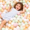 GOGOSO Ball Pits Balls Toddlers 50 100 200 500 Plastics Shape Ball Non-Phthalate Non-BPA Non-Toxic 2.2-Inch Crush Proof Play Balls,Daisy Colors, 500 Balls view 2
