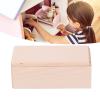1/12 Scale Miniature Refrigerator Toy, Single Door Unpainted Wooden Dollhouse Fridge view 2