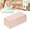 1/12 Scale Miniature Refrigerator Toy, Single Door Unpainted Wooden Dollhouse Fridge view 4