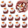 12 PCS Bald Eagle Rubber Ducks, Patriotic Bald Eagle Ducks for Jeeps, Ducks for Cruising Ships Hiding Carnival Ducking Bath Toys, Animal Ducks Collection, Baby Shower Valentines Day Gifts for Kids view 1