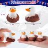 12 PCS Bald Eagle Rubber Ducks, Patriotic Bald Eagle Ducks for Jeeps, Ducks for Cruising Ships Hiding Carnival Ducking Bath Toys, Animal Ducks Collection, Baby Shower Valentines Day Gifts for Kids view 2
