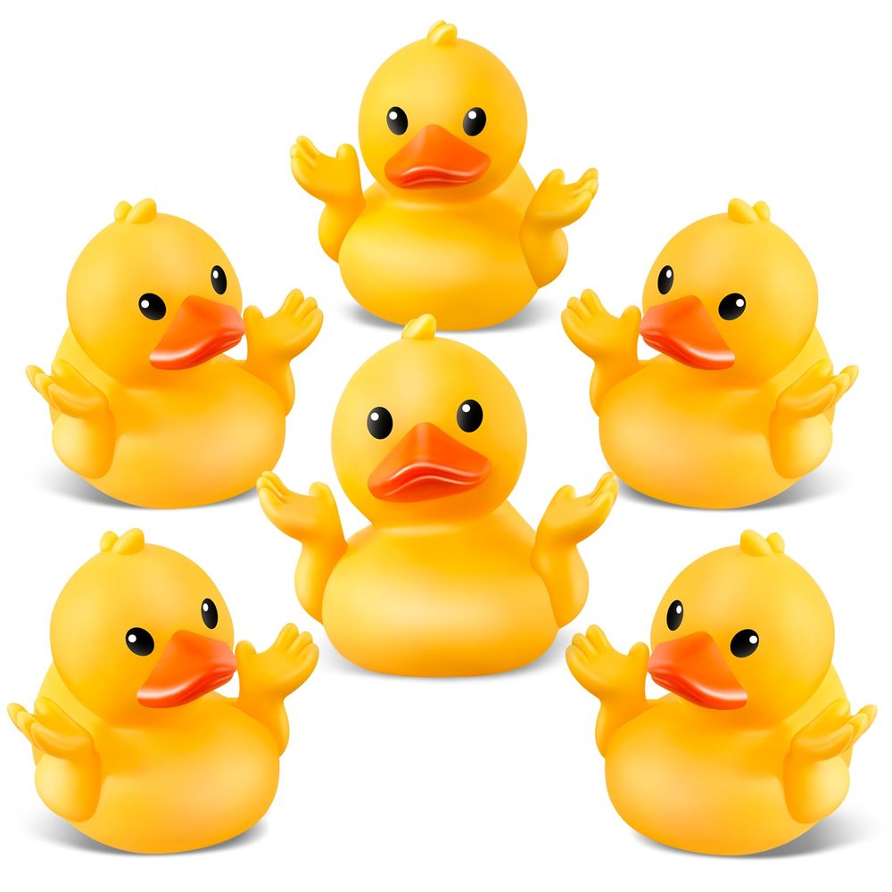 12 Pack Rubber Ducks for Jeeps, Ducks for Ducking, Yellow Mini Ducks in Bulk, Small Funny Rubber Ducks Baby Shower Toys, Kids Bath Summer Beach Pool Toys Birthday Valentines Gifts Party Favors