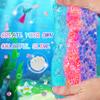 3 x 100mL Ocean Slime Kit for Girls & Boys: Mermaid Bead, Pink Crunchy & Blue Clear Slime, Sensory Experience DIY Slimes Set, Slimes Party Favors for Kids Birthday Easter Halloween Teens Gift view 2
