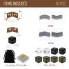 48Pcs MTG Antique Metal Buff Counter Tokens & MTG Keyword/Counters Dice Set, Magic Creature Stats or Loyalty Counter for TCG Card Gaming Accessories with Velvet Bag & Box view 2