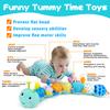 Baby Tummy Time Toys 0-6 Month Musical Stuffed Animal Plush Caterpillar Toy for Infant 6-12 Month Teething Sensory Toy with Crinkle Rattle for Babies 0-3-6 Month Newborn Boy Girl Easter Basket Stuffer view 3