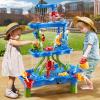 PEADUCK 4-Tier Sand and Water Table, 39 Piece Kids Water Table Activity Sensory Outside Toys for Toddlers 3-5, Beach Backyard Outdoor Play Table Gift for Boys Girls, Summer Toys for Kids Ages 4-8 view 2
