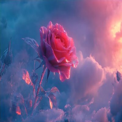 1000 Piece Adult Jigsaw Puzzle,Rose On The Clouds Adult Family Jigsaw Puzzle,Home Decor Gifts