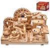 Losbenco Wooden Marble Run Electric Motorized, Electric Marble Run Brain Teaser Wooden Puzzles Building Toy with 46 Blocks and 23 Marbles, 3D Wooden Puzzles Kit for Adults and Kids to Build view 1