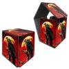 RWUTYTIUL for MTG Commander Deck Box, Card Storage Box Fits 100+ Sleeved Cards, PU Leather Large Size Strong Magnet Card Deck Case Holder for Board Game Magic MTG TCG CCG, Red Sky Eagle view 1