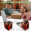 RWUTYTIUL for MTG Commander Deck Box, Card Storage Box Fits 100+ Sleeved Cards, PU Leather Large Size Strong Magnet Card Deck Case Holder for Board Game Magic MTG TCG CCG, Red Sky Eagle view 2