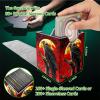 RWUTYTIUL for MTG Commander Deck Box, Card Storage Box Fits 100+ Sleeved Cards, PU Leather Large Size Strong Magnet Card Deck Case Holder for Board Game Magic MTG TCG CCG, Red Sky Eagle view 3