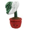 10inch Adorable Monstera Plush Amuseable Monstera Deliciosa Plushies Soft Stuffed Plant Doll Smile Face Potted Plant Doll for Home Decoration view 1