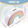 2-Pack Ceramic Piggy Bank Creative Rainbow Coin Jar Living Room Study Decoration Decorative Accessories Birthday Party Gift view 2
